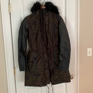 BCBGeneration Camo Coat W/ Hood
